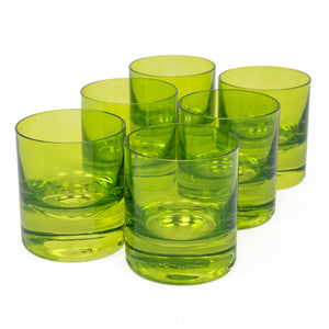 Estelle Colored Rocks Glass - Set of 6 {Forest Green}