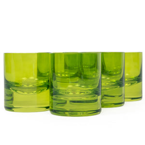 Estelle Colored Rocks Glass - Set of 6 {Forest Green}