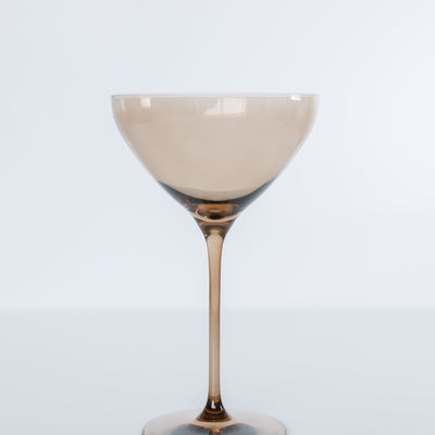 Estelle Colored Martini Glass - Set of 2 {Mocha Mousse (Our Amber Smoke)}