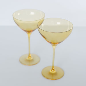 Estelle Colored Martini Glass - Set of 2 {Yellow}