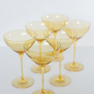 Estelle Colored Martini Glass - Set of 6 {Yellow}