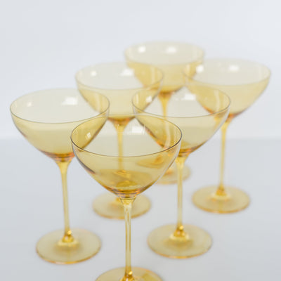 Estelle Colored Martini Glass - Set of 6 {Yellow}