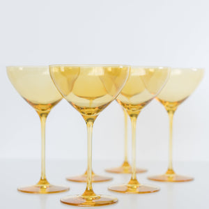 Estelle Colored Martini Glass - Set of 6 {Yellow}
