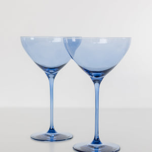 Estelle Colored Martini Glass - Set of 2 {Cobalt Blue}