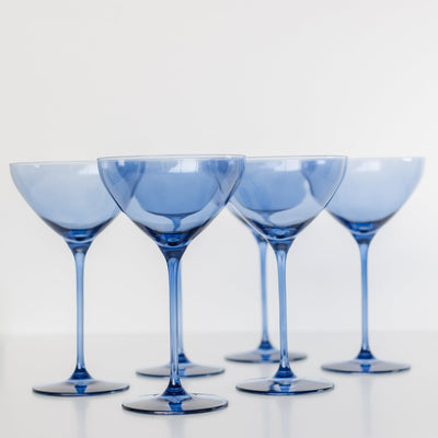 Estelle Colored Martini Glass - Set of 6 {Cobalt Blue}