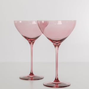 Estelle Colored Martini Glass - Set of 2 {Rose}