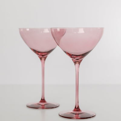 Estelle Colored Martini Glass - Set of 2 {Rose}