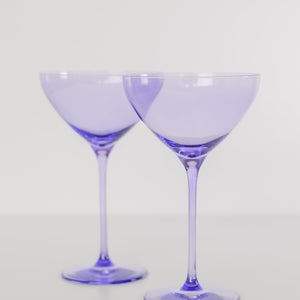 Estelle Colored Martini Glass - Set of 2 {Lavender}