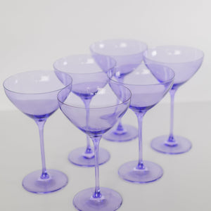 Estelle Colored Martini Glass - Set of 6 {Lavender}
