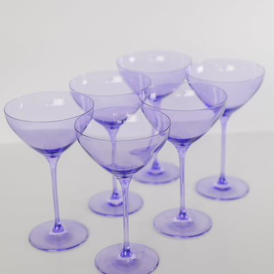Estelle Colored Martini Glass - Set of 6 {Lavender}