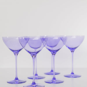 Estelle Colored Martini Glass - Set of 6 {Lavender}