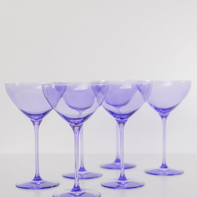 Estelle Colored Martini Glass - Set of 6 {Lavender}