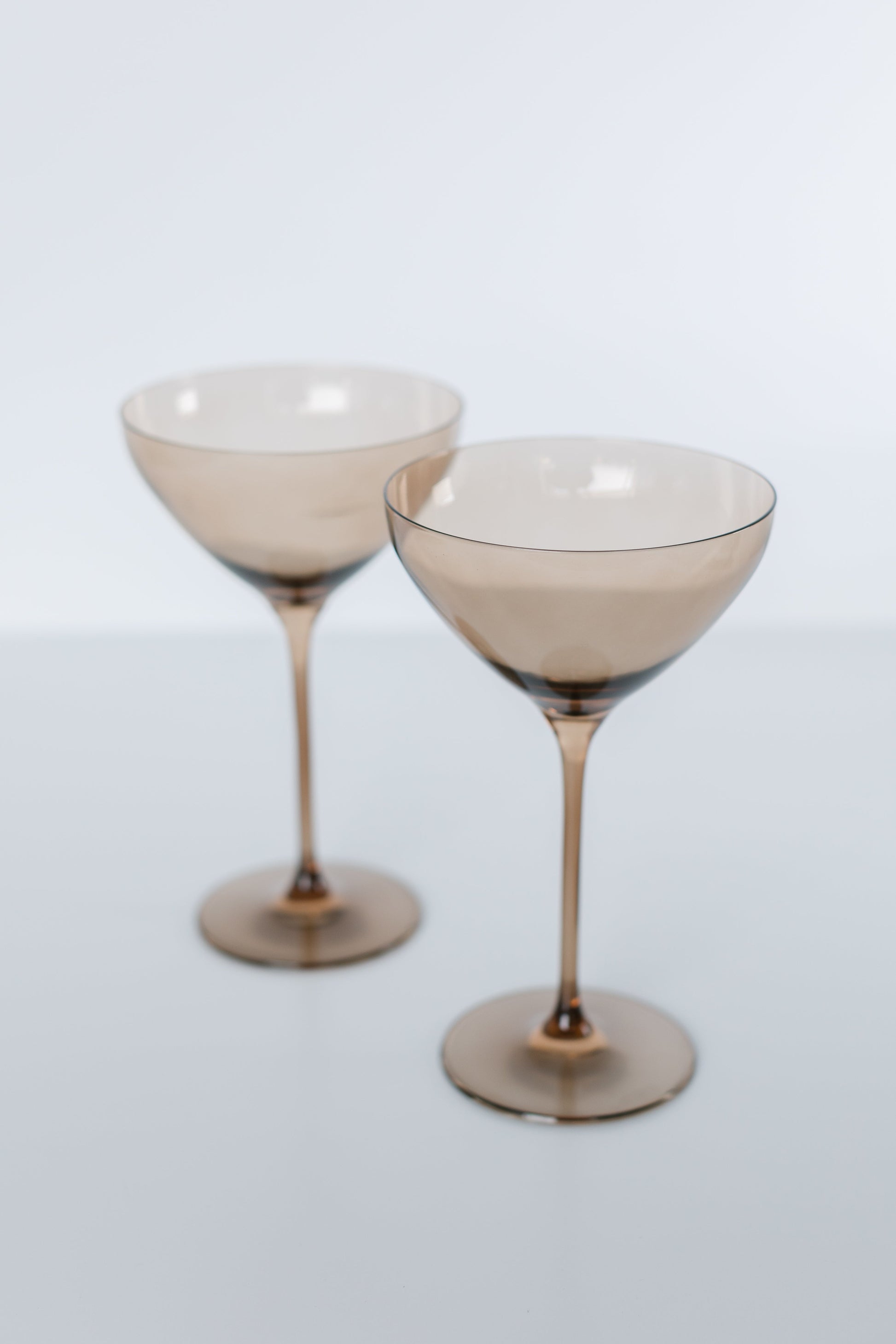 Estelle Colored Martini Glass - Set of 2 {Mocha Mousse (Our Amber Smoke)}