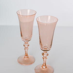 Estelle Colored Regal Flute - Set of 2 {Blush Pink}