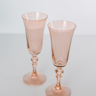 Estelle Colored Regal Flute - Set of 2 {Blush Pink}