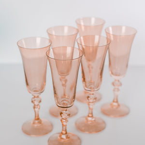 Estelle Colored Regal Flute - Set of 6 {Blush Pink}