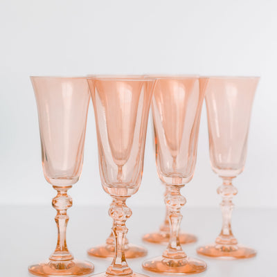 Estelle Colored Regal Flute - Set of 6 {Blush Pink}