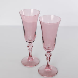 Estelle Colored Regal Flute - Set of 2 {Rose}
