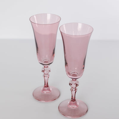Estelle Colored Regal Flute - Set of 2 {Rose}