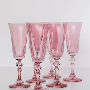 Estelle Colored Regal Flute - Set of 6 {Rose}