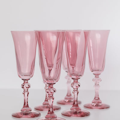 Estelle Colored Regal Flute - Set of 6 {Rose}