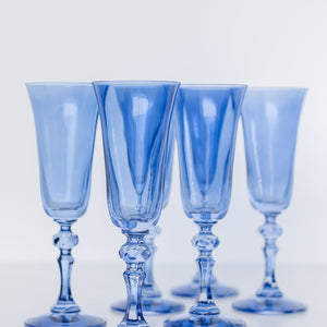 Estelle Colored Regal Flute - Set of 6 {Cobalt Blue}