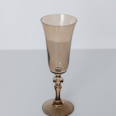 Estelle Colored Regal Flute - Set of 2 {Mocha Mousse (Our Amber Smoke)}