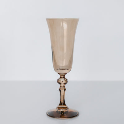 Estelle Colored Regal Flute - Set of 2 {Mocha Mousse (Our Amber Smoke)}