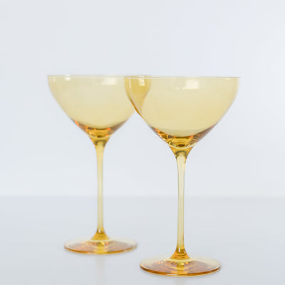 Estelle Colored Martini Glass - Set of 2 {Yellow}