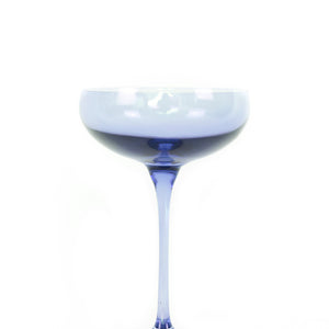 Estelle Colored Champagne Coupe Stemware - Set of 6 {Cobalt Blue}