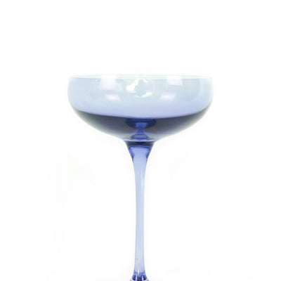 Estelle Colored Champagne Coupe Stemware - Set of 6 {Cobalt Blue}