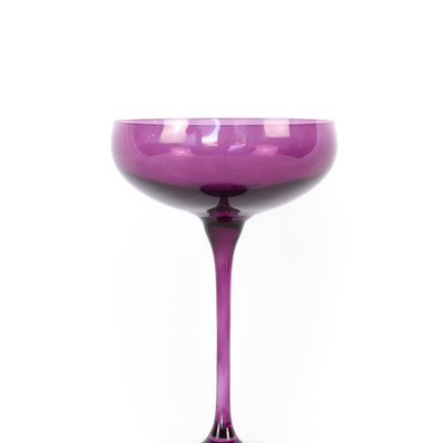 Estelle Colored Champagne Coupe Stemware - Set of 6 {Amethyst}