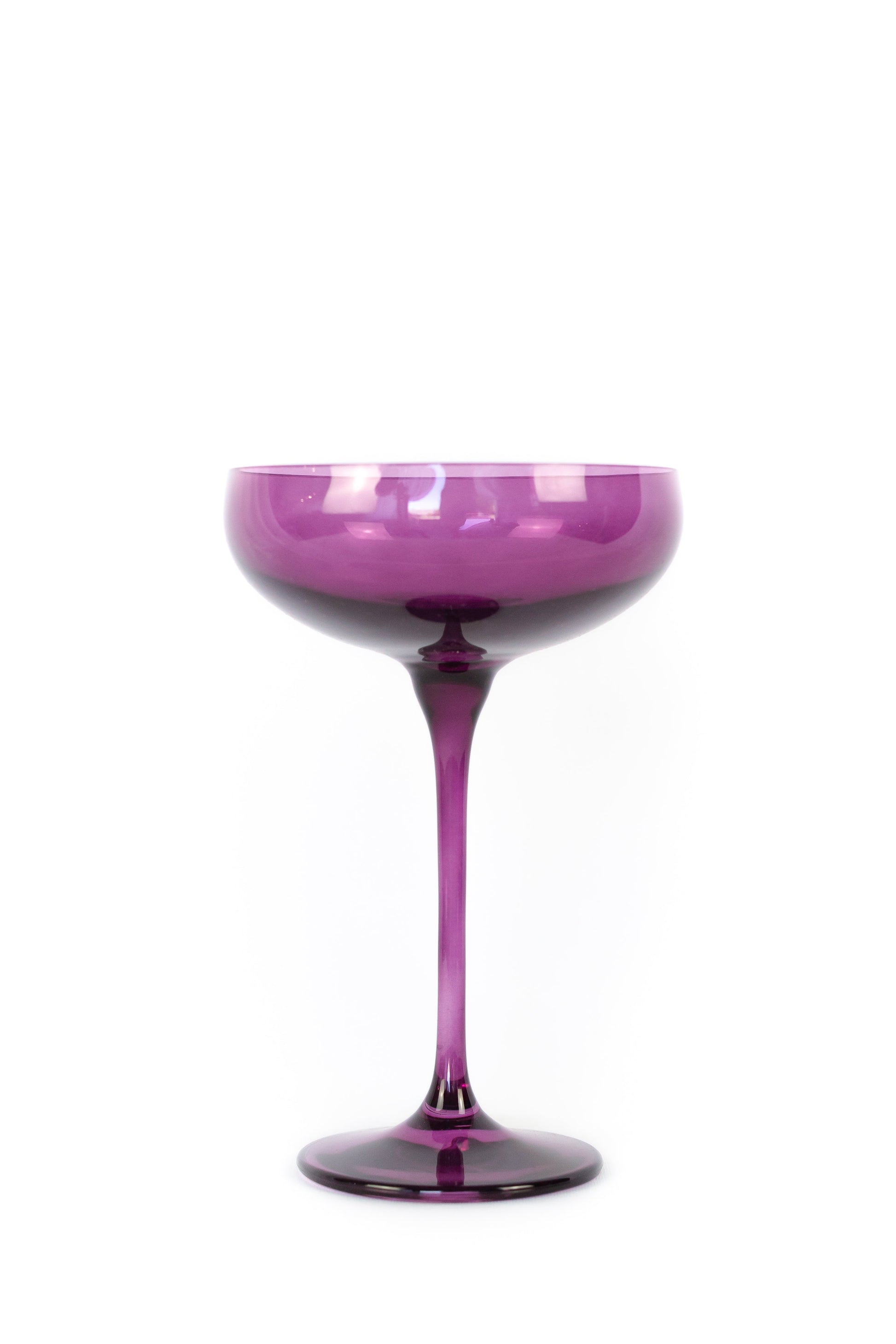 Estelle Colored Champagne Coupe Stemware - Set of 2 {Amethyst}