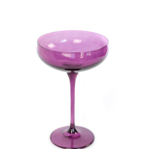 Estelle Colored Champagne Coupe Stemware - Set of 2 {Amethyst}