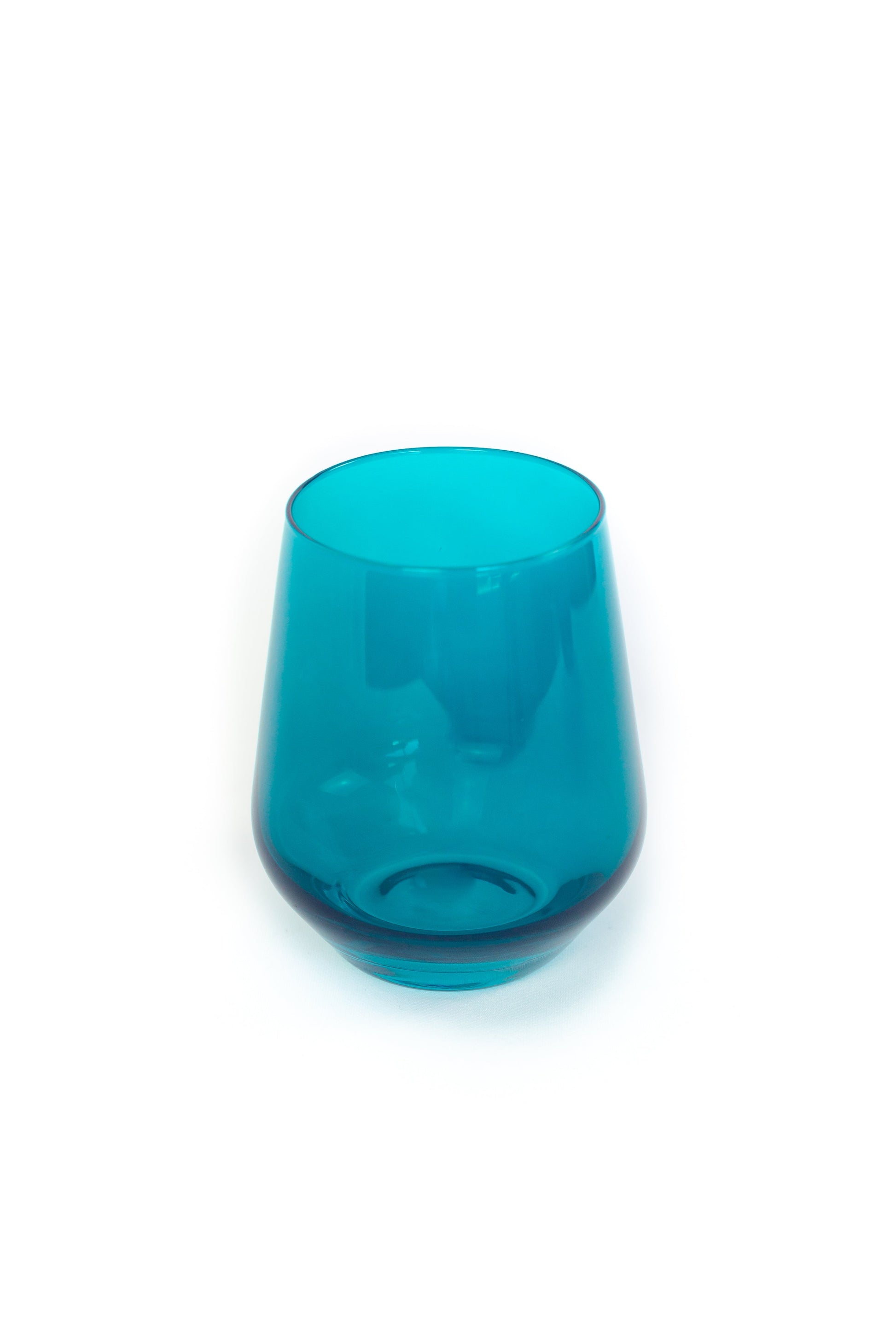 Estelle Colored Wine Stemless - Set of 6 {Teal}