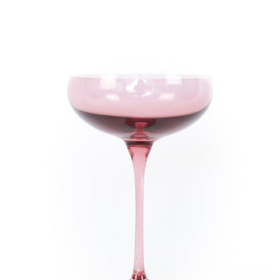Estelle Colored Champagne Coupe Stemware - Set of 6 {Rose}