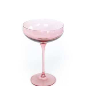 Estelle Colored Champagne Coupe Stemware - Set of 6 {Rose}