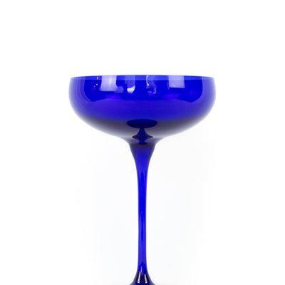 Estelle Colored Champagne Coupe Stemware - Set of 6 {Royal Blue}