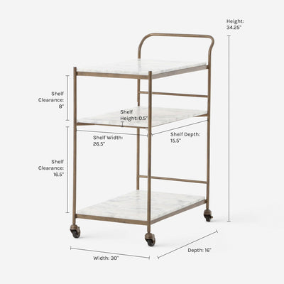 Evander Bar Cart
