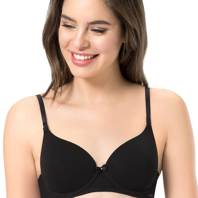 every de Carefree Padded Wired Confidence T-Shirt Bra - Black