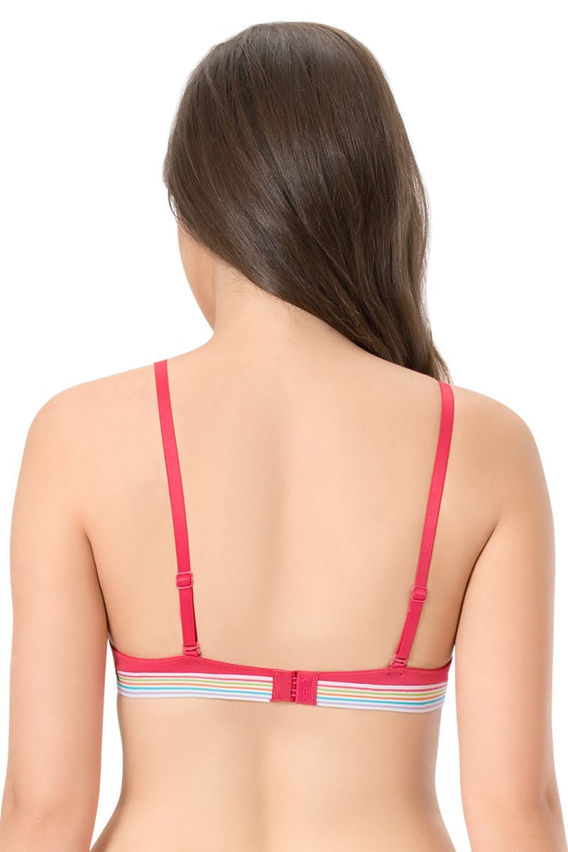 every de Padded Wired Sassy Stripes T-Shirt Bra - Azalea