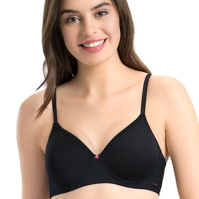 every de Padded Non-Wired Classic Concealer T-Shirt Bra - Black