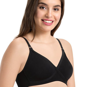 every de Non-Padded Non Wired Smoothing Crossover Bra - Black