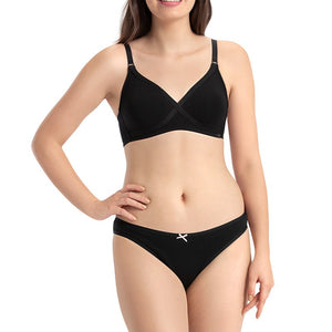 every de Non-Padded Non Wired Smoothing Crossover Bra - Black
