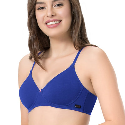 Carefree Casuals Padded Non-Wired  Bra - Royal Blue