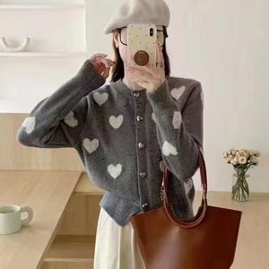 Kiana Cute Woolen Sweater with Heart Detail