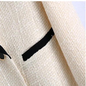 Alamea Statement Tweed Blazer in White