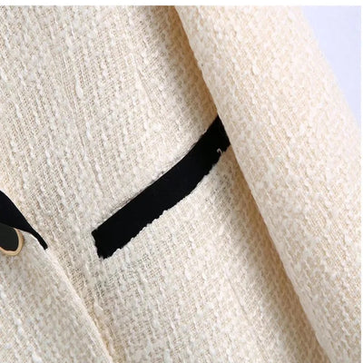 Alamea Statement Tweed Blazer in White