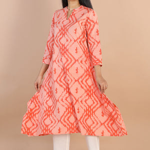 Cotton Pochampally ikkat diamond weave kurta