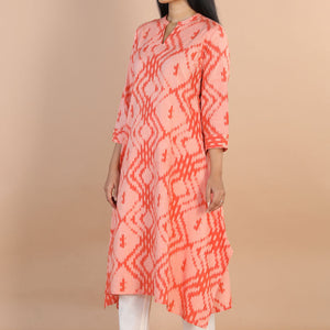 Cotton Pochampally ikkat diamond weave kurta